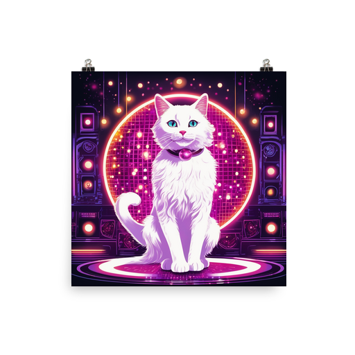 PugMug Custom White Companion Cat Poster