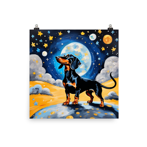 PugMug Custom Black Dachshund Poster