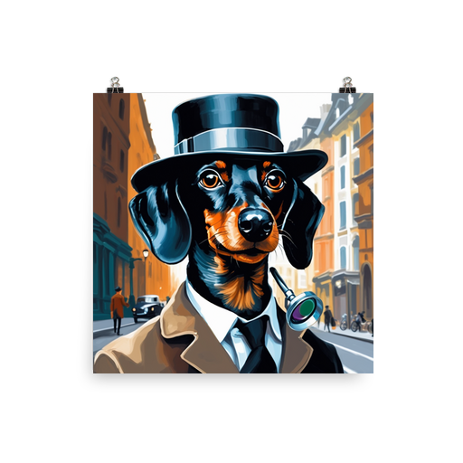 PugMug Custom Black Dachshund Poster