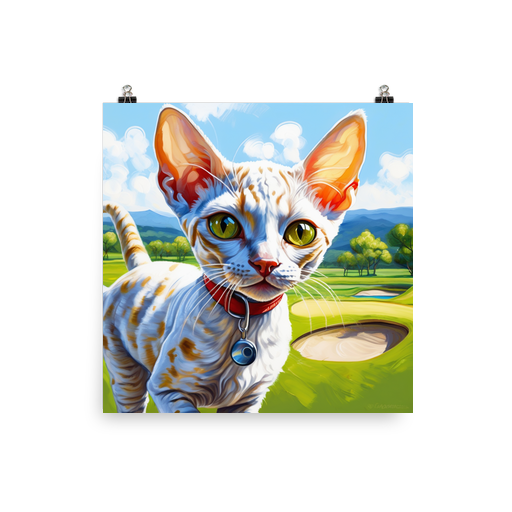 PugMug Custom Tabby Devon Rex Cat Poster