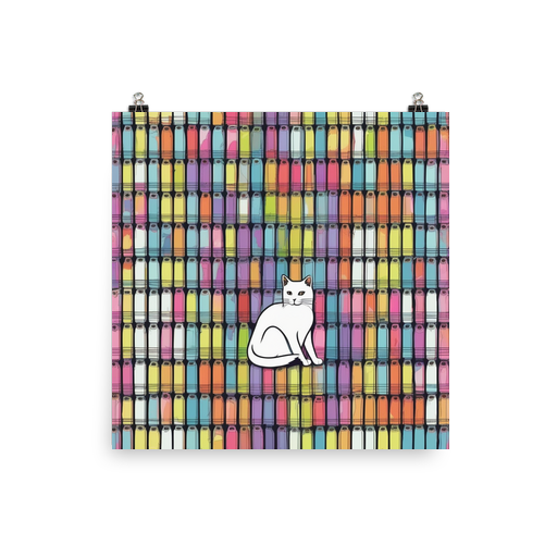 PugMug Custom White Companion Cat Poster