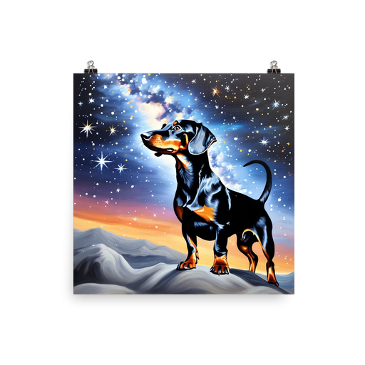 PugMug Custom Black Dachshund Poster