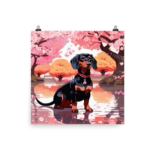 PugMug Custom Black Dachshund Poster