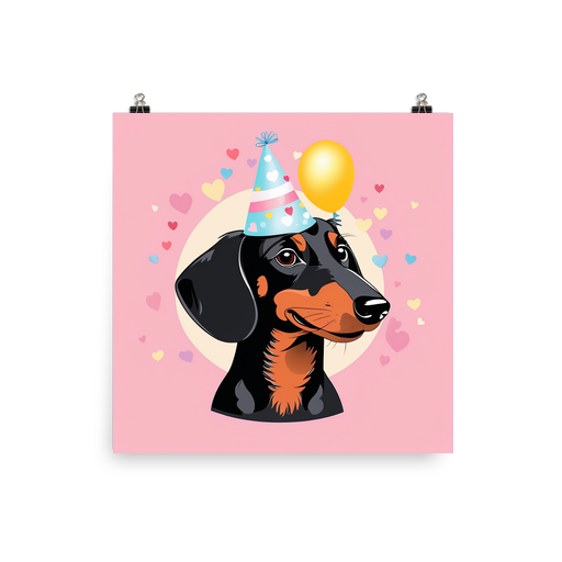 PugMug Custom Black Dachshund Poster