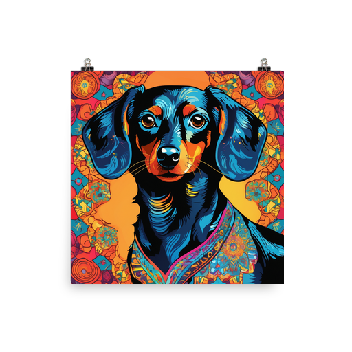 PugMug Custom Black Dachshund Poster