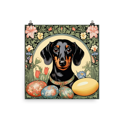 PugMug Custom Black Dachshund Poster