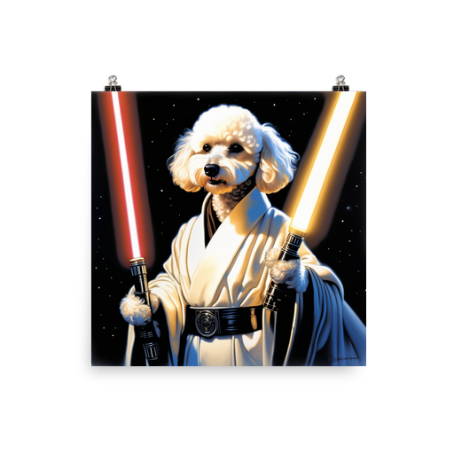 PugMug Custom White Poodle Poster