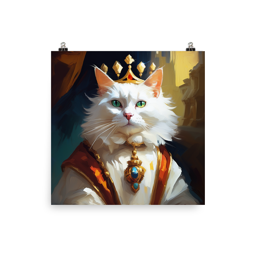 PugMug Custom White Companion Cat Poster