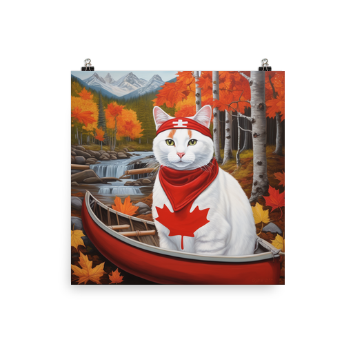PugMug Custom White Companion Cat Poster