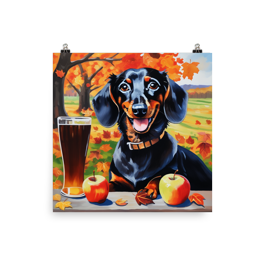 PugMug Custom Black Dachshund Poster