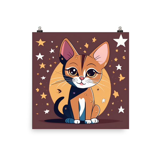 PugMug Custom Tabby Abyssinian Cat Poster