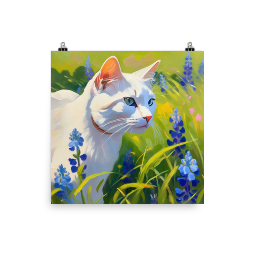 PugMug Custom White Companion Cat Poster