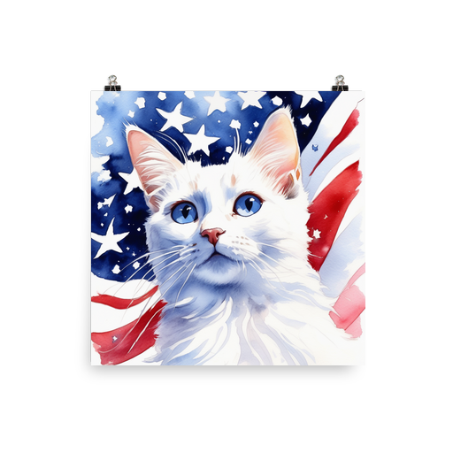 PugMug Custom White Companion Cat Poster