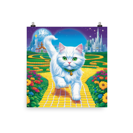 PugMug Custom White Persian Cat Poster