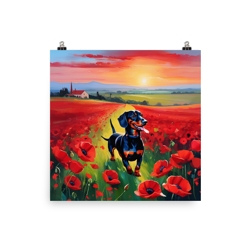 PugMug Custom Black Dachshund Poster