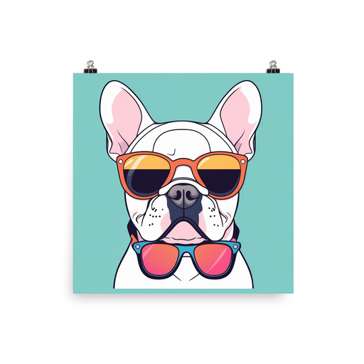 PugMug Custom White French Bulldog Poster