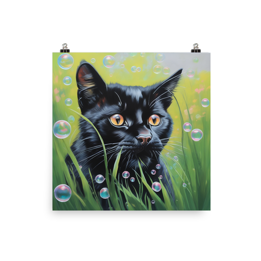 PugMug Custom Black Exotic Cat Poster