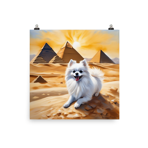 PugMug Custom White Pomeranian Poster