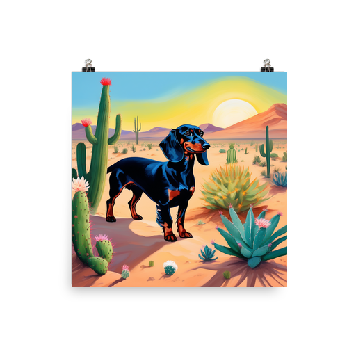 PugMug Custom Black Dachshund Poster