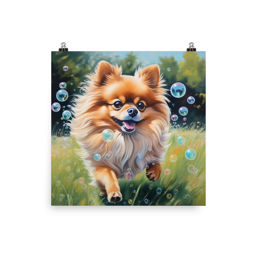 PugMug Custom Tan Pomeranian Poster