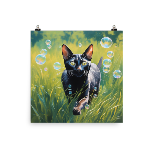 PugMug Custom Black Abyssinian Cat Poster