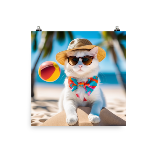 PugMug Custom White Companion Cat Poster