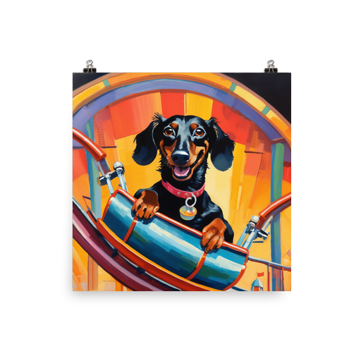 PugMug Custom Black Dachshund Poster
