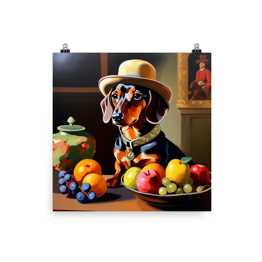 PugMug Custom Tan Dachshund Poster