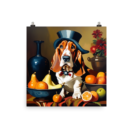 PugMug Custom Basset Hound Poster