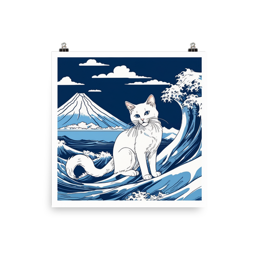 PugMug Custom White Companion Cat Poster