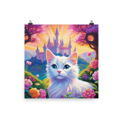 PugMug Custom White Companion Cat Poster