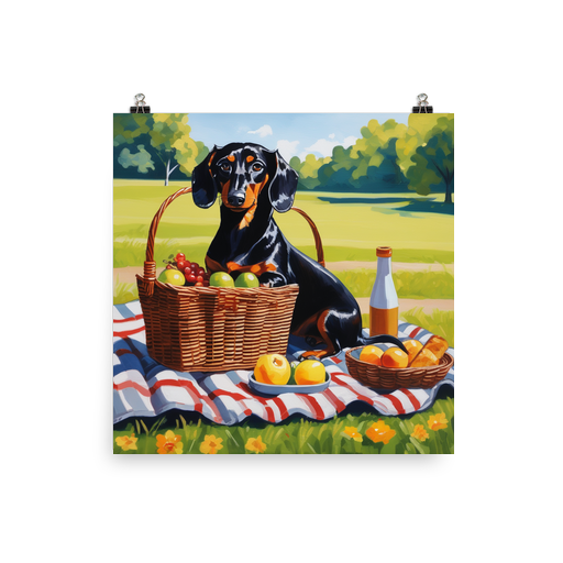 PugMug Custom Black Dachshund Poster