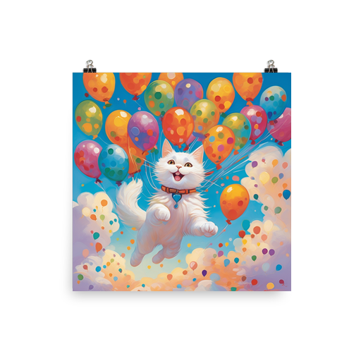 PugMug Custom White Companion Cat Poster