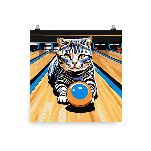 PugMug Custom Tabby Scottish Fold Cat Poster