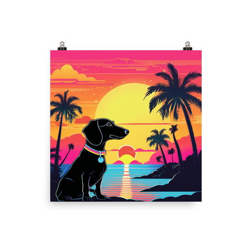 PugMug Custom Black Dachshund Poster