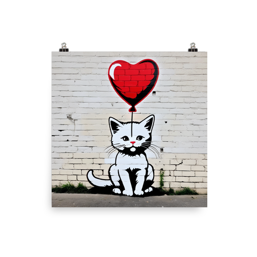 PugMug Custom White Companion Cat Poster