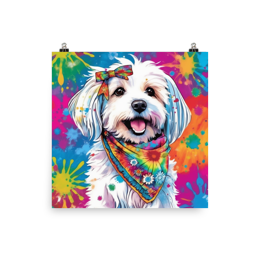 PugMug Custom White Havanese Dog Poster