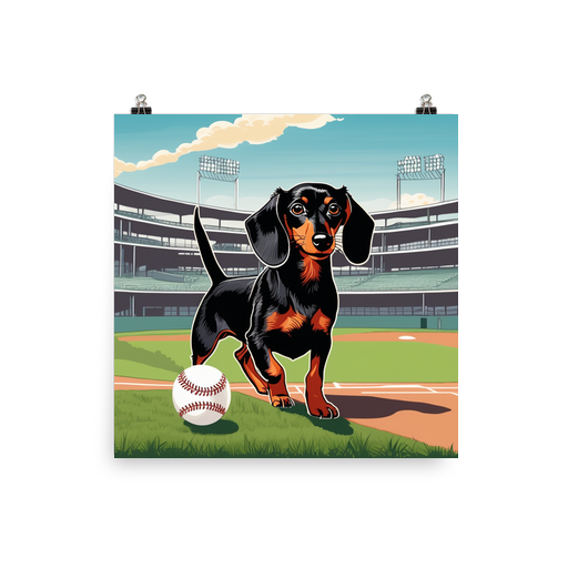 PugMug Custom Black Dachshund Poster