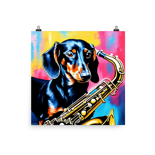 PugMug Custom Black Dachshund Poster