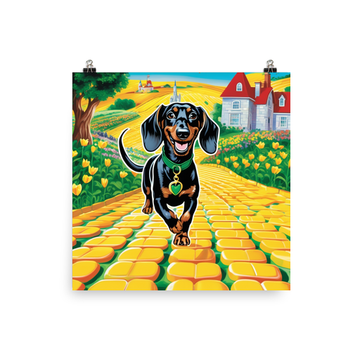 PugMug Custom Black Dachshund Poster