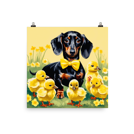 PugMug Custom Black Dachshund Poster