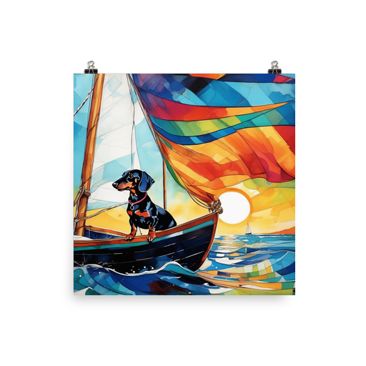 PugMug Custom Black Dachshund Poster