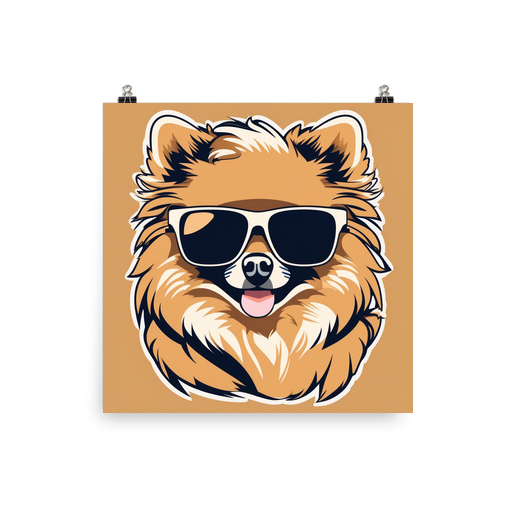 PugMug Custom Tan Pomeranian Poster