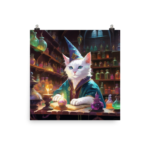 PugMug Custom White Exotic Cat Poster