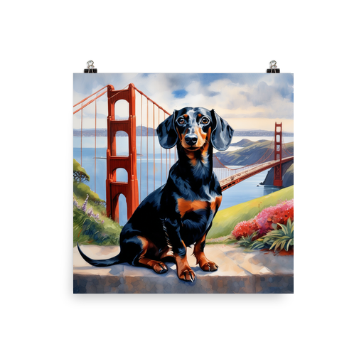 PugMug Custom Black Dachshund Poster