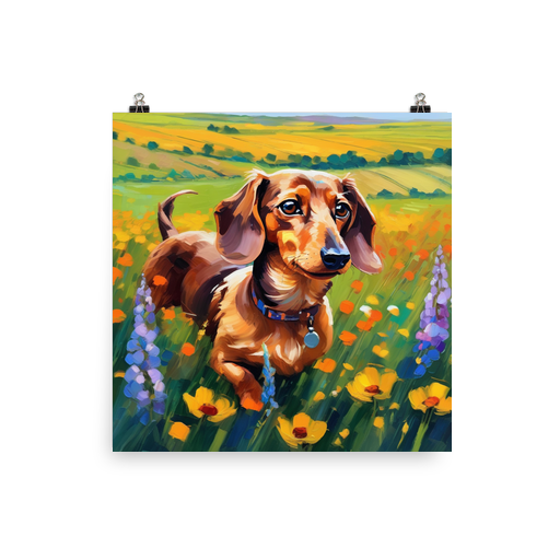 PugMug Custom Tan Dachshund Poster