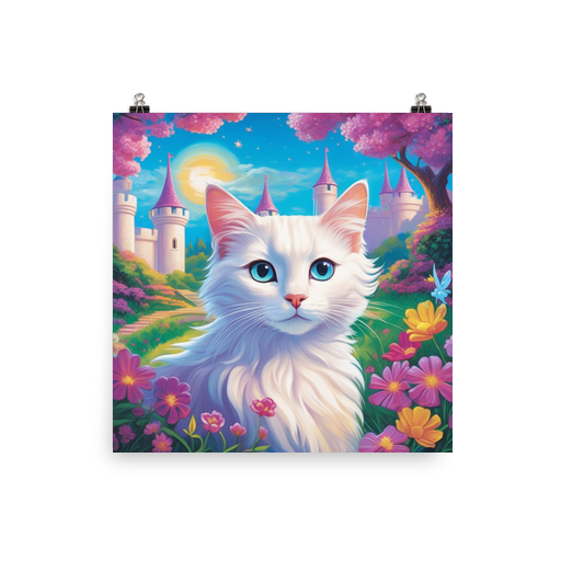 PugMug Custom White Companion Cat Poster