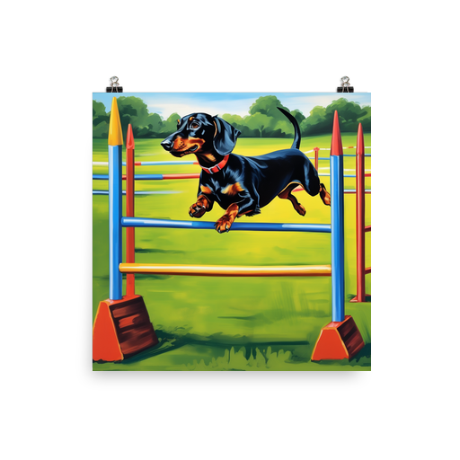 PugMug Custom Black Dachshund Poster