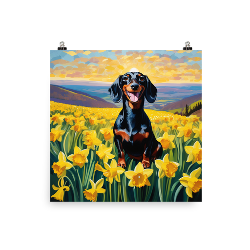 PugMug Custom Black Dachshund Poster