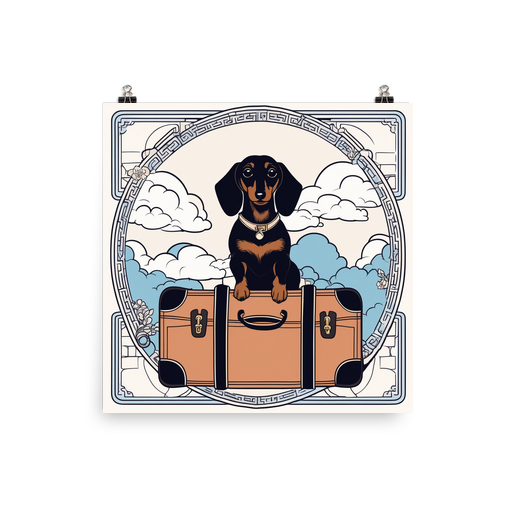 PugMug Custom Black Dachshund Poster